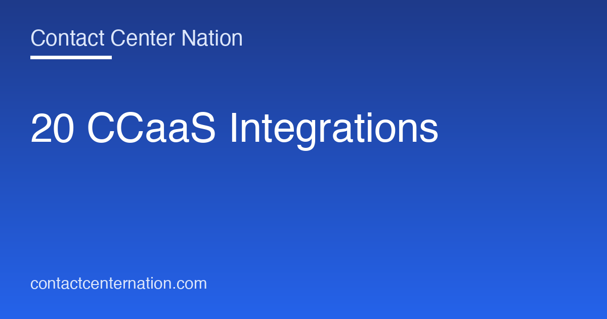 CCaaS integrations directory