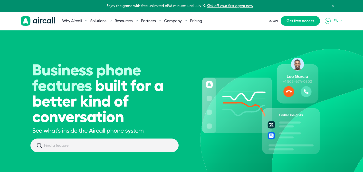 Aircall screenshot 2