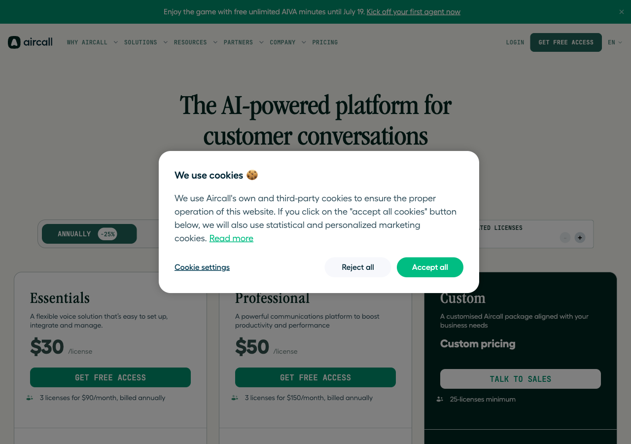 Aircall screenshot 1