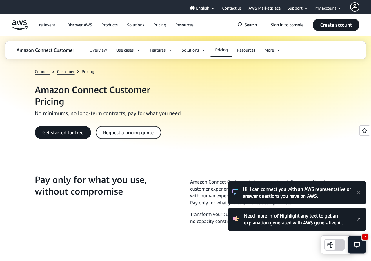 Amazon Connect screenshot 1
